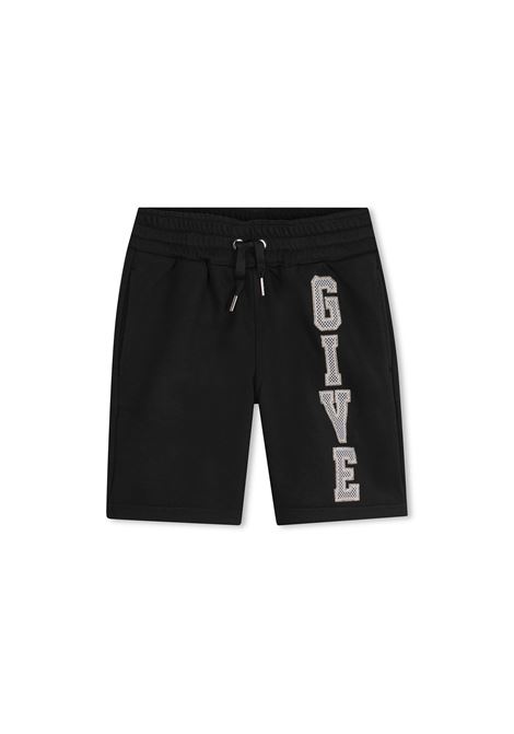 Bermuda Sportivi Neri Con Logo GIVENCHY KIDS | H3071409B